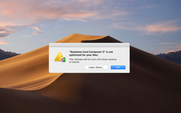 What’s with All These Dialogs Saying, “Some App is not optimized for your Mac”?